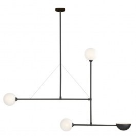 Φωτιστικό Οροφής Κρεμαστό 01482 4xG9 112x126cm Black Luma BLACK