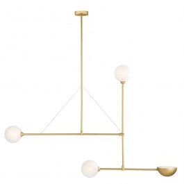 Φωτιστικό Οροφής Κρεμαστό 01482 4xG9 112x126cm Gold Luma GOLD