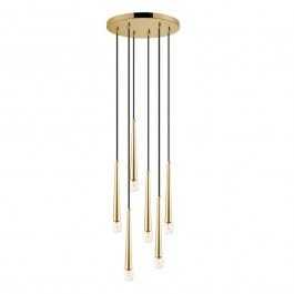 Φωτιστικό Οροφής Κρεμαστό 01487 6xG9 D.40cm Gold Luma GOLD