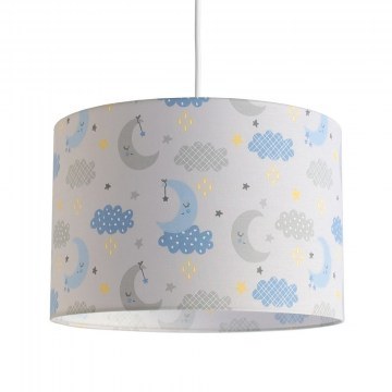 Kid Pentant Light Sleepy Moon 35x24cm Ε27 Grey Veis