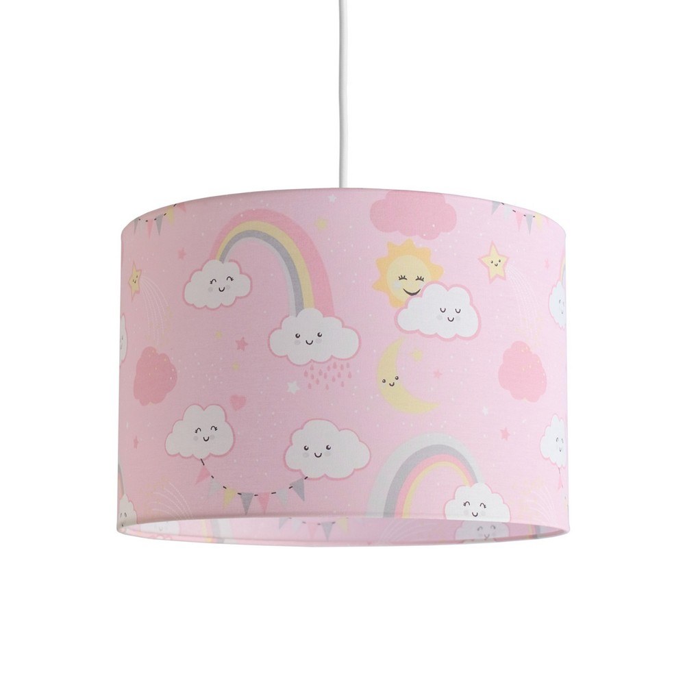Παιδικό Φωτιστικό Κρεμαστό Cloudy Rainbows Pink 35x24cm Ε27 Lila-Pink Veis