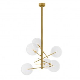 Φωτιστικό Οροφής Κρεμαστό 01360 6xG4 60x70cm Gold Luma GOLD