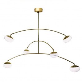 Φωτιστικό Οροφής Κρεμαστό 01363 6x5W LED 3000K 2600Lm 120-133x90cm Oxidized Gold Luma OXIDE