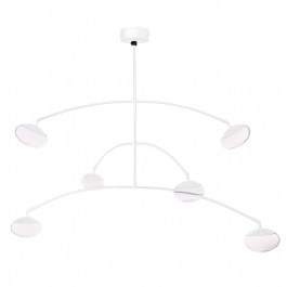 Φωτιστικό Οροφής Κρεμαστό 01363 6x5W LED 3000K 2600Lm 120-133x90cm White Luma WHITE