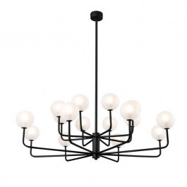 Φωτιστικό Οροφής Κρεμαστό 01366 16xG9 90x80cm Black Luma Black