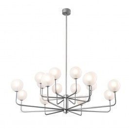 Φωτιστικό Οροφής Κρεμαστό 01366 16xG9 90x80cm Silver Luma SILVER