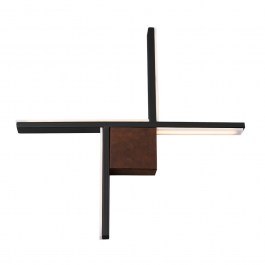 Φωτιστικό Τοίχου 01357-18 12W LED 3000K 960 Lm 53x50cm Black Luma BLACK