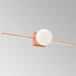 Φωτιστικό Τοίχου 01296 1xG9 & Led Strip 60x15cm Copper Luma COPPER