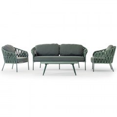 Σαλόνι Victory (Σετ 4Τμχ) 170x78x79cm Green