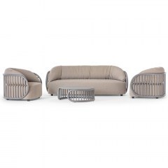 Σαλόνι Nest (Σετ 4Τμχ) 213x89x80cm Taupe