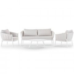 Σαλόνι Grid (Σετ 4Τμχ) 175x80x71cm White