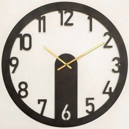 Wall Clock Mood 507ATP1509 48x48cm Black-Gold Wallity BLACK-GOLD