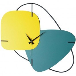 Wall Clock Brazil 902LMN1108 58x55cm Multi-Yellow Wallity MULTI-YELLOW