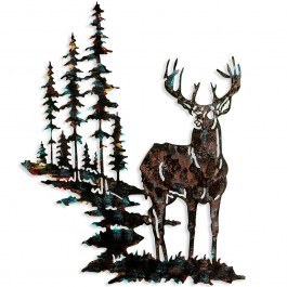 Wall Decorative Deer 930DYU1215 65x79cm Multi Wallity MULTI