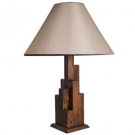 Φωτιστικό Επιτραπέζιο Kule 534LUN1126 Φ45x57cm E27 60W Walnut-Beige Opviq WALNUT-BEIGE