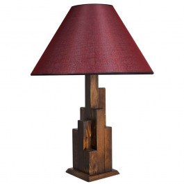 Φωτιστικό Επιτραπέζιο Kule 534LUN1122 Φ45x57cm E27 60W Walnut-Bordo Opviq WALNUT-BORDO