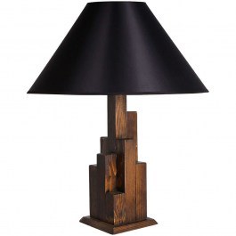 Φωτιστικό Επιτραπέζιο Kule 534LUN1124 Φ45x57cm E27 60W Walnut-Black Opviq WALNUT-BLACK