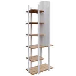 Floor Lamp With Shelves Moda Dor 390FLH2152 45x25x135cm E27 60W Natural-White Opviq NATURAL-WHITE