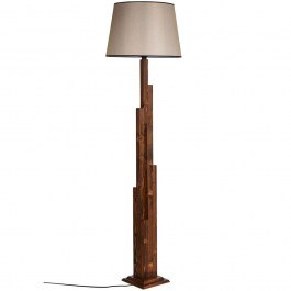 Φωτιστικό Δαπέδου Kule 534LUN2225 Φ35/45x165cm E27 60W Walnut-Beige Opviq WALNUT-BEIGE