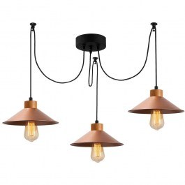 Pendant Lamp Manavgat 114x24x100cm 3xE27 40W Copper Opviq COPPER