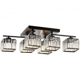 Φωτιστικό Οροφής - Πλαφονιέρα 301AUR1199 80x40x22cm 6xE27 40W Black-Bronze Opviq BLACK-BRONZE