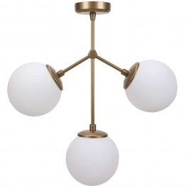 Φωτιστικό Οροφής - Πλαφονιέρα Damar 892OPV1645 43x15x43cm 3xE27 40W Gold-White Opviq GOLD-WHITE