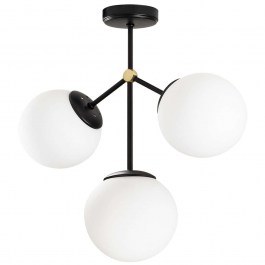 Φωτιστικό Οροφής - Πλαφονιέρα Damar 892OPV1644 43x15x43cm 3xE27 40W Black-White Opviq BLACK-WHITE