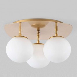 Φωτιστικό Οροφής - Πλαφονιέρα Well 942FLG1383 37x44x25cm 3xE14 40W Gold-White Opviq GOLD-WHITE