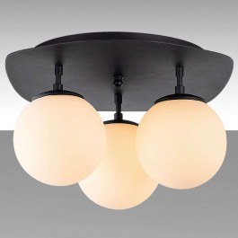 Φωτιστικό Οροφής - Πλαφονιέρα Well 942FLG1385 37x44x25cm 3xE14 40W Black-White Opviq BLACK-WHITE