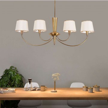 Pendant Lamp Pardo 892OPV1403 118x20x83cm 4xE27 40W Gold-White Opviq