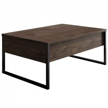 Τραπέζι Σαλονιού Luxe 618BLY1126 90x60x40cm Walnut-Black