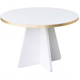 Τραπεζάκι Βοηθητικό Mushroom 552NOS2375 60x60x40cm White-Gold WHITE