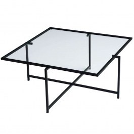 Τραπέζι Σαλονιού Sun 552NOS1430 85x85x35cm Black BLACK