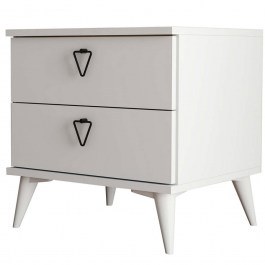 Bedside Table Versa 389MZA1712 52x45x55,1cm White WHITE