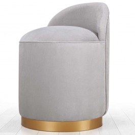 Σκαμπό Dover 209FLF1109 45x70cm Light Grey-Gold LIGHT GREY