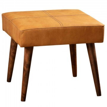Stool Urga 591GRC1116 46x46x44cm Mustard