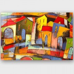 Πίνακας Γυάλινος 401MGN1252 60x40cm Multi Wallity