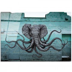 Tempered Glass Painting 123BZM1117 100x70cm Multi Wallity