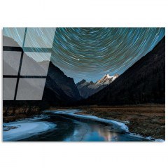 Tempered Glass Painting 123BZM1174 100x70cm Multi Wallity