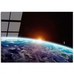 Tempered Glass Painting 123BZM1251 100x70cm Multi Wallity