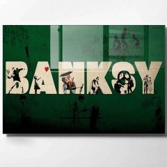 Tempered Glass Painting 123BZM1708 100x70cm Multi Wallity