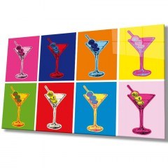 Πίνακας Γυάλινος 221JRS1757 110x70cm Multi Wallity