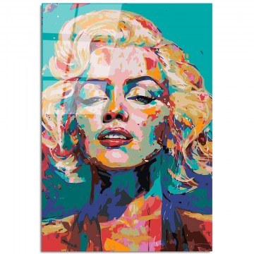 Tempered Glass Painting 123BZM2285 70x100cm Multi Wallity