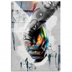 Πίνακας Γυάλινος 123BZM2291 70x100cm Multi Wallity