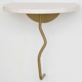 Ράφι Τοίχου Leo 552NOS2448 35x35cm White-Gold WHITE-GOLD