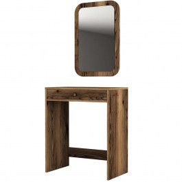 Τουαλέτα Με Καθρέπτη Lizbon 845HCT5373 70x40x84,7/51x2x76,5cm Walnut WALNUT