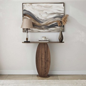 Κονσόλα Ellittica 552NOS2495 100x30x81cm Walnut