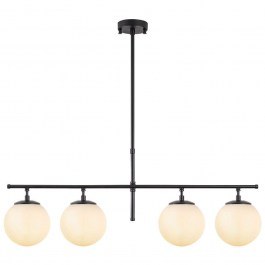 Φωτιστικό Οροφής - Ράγα Roe 942FLG1234 81x15x36/76cm 4xE14 40W Black-White Opviq BLACK-WHITE