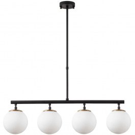 Φωτιστικό Οροφής - Ράγα Fazli 942FLG1190 70x15x43/87cm 4xE14 40W Black-White Opviq BLACK-WHITE