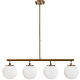 Φωτιστικό Οροφής - Ράγα Fazli 942FLG1192 70x15x43/87cm 4xE14 40W Gold-White Opviq GOLD-WHITE